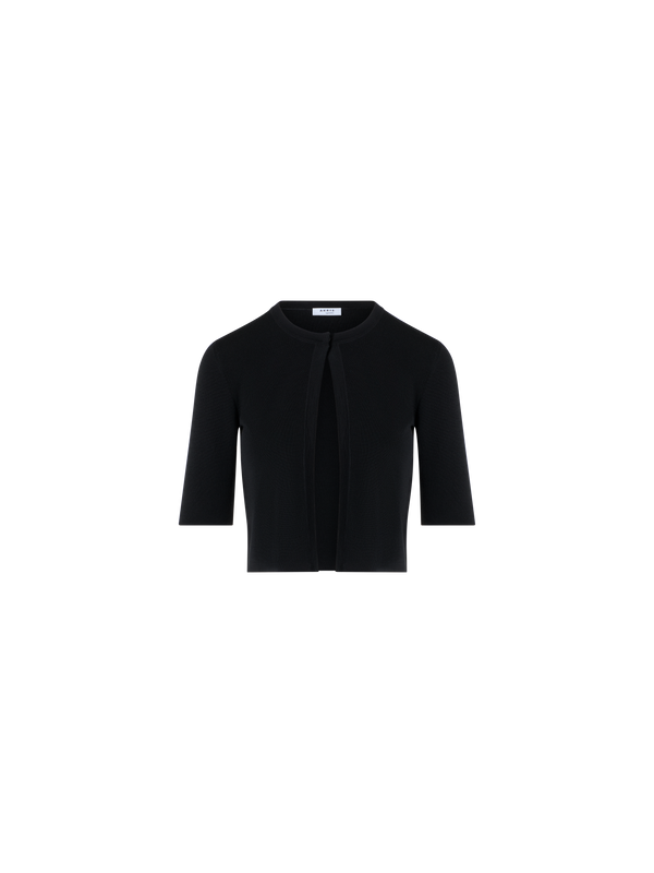 Designer Cropped Cardigan - black