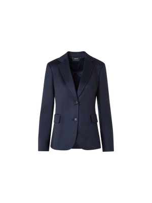 Designer Tailored Blazer in Pure Cashmere Double-Face - neutral - navy - blue