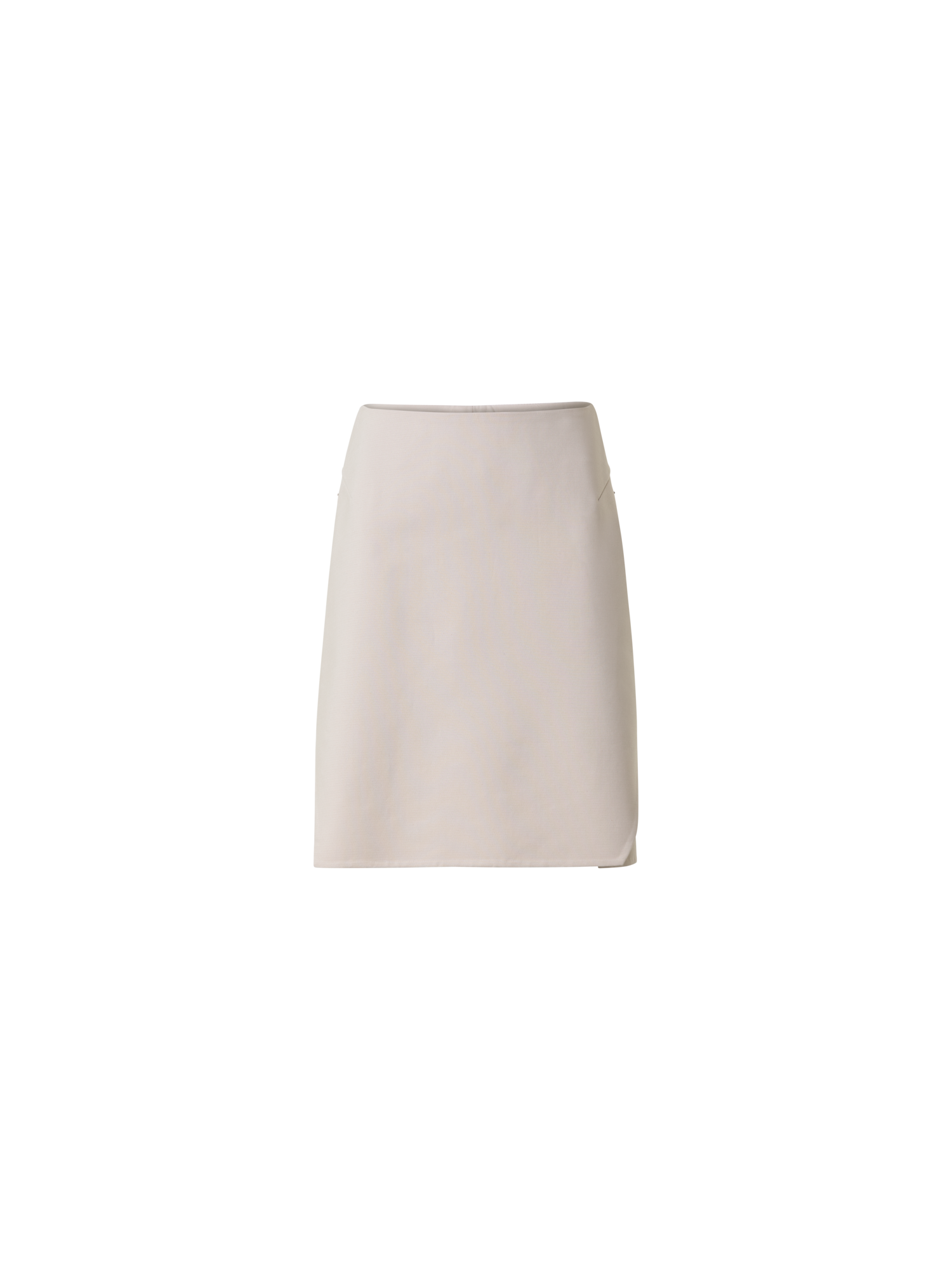 Designer Short Skirt in Cotton Double-Face - beige