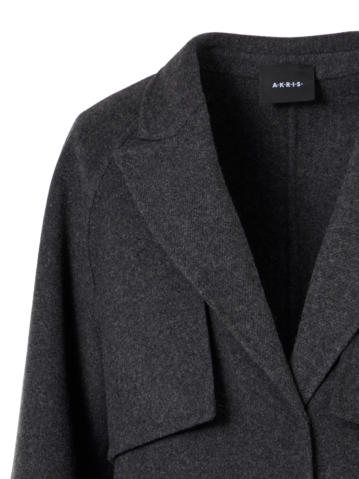 Designer Felted Wool Duo Coat with Detachable Bolero - grey