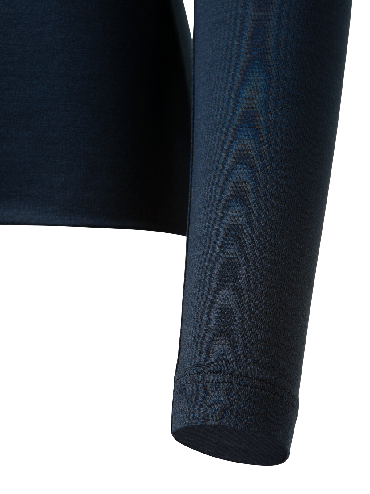 Designer Long Sleeve Shirt in Silk Jersey - navy - blue