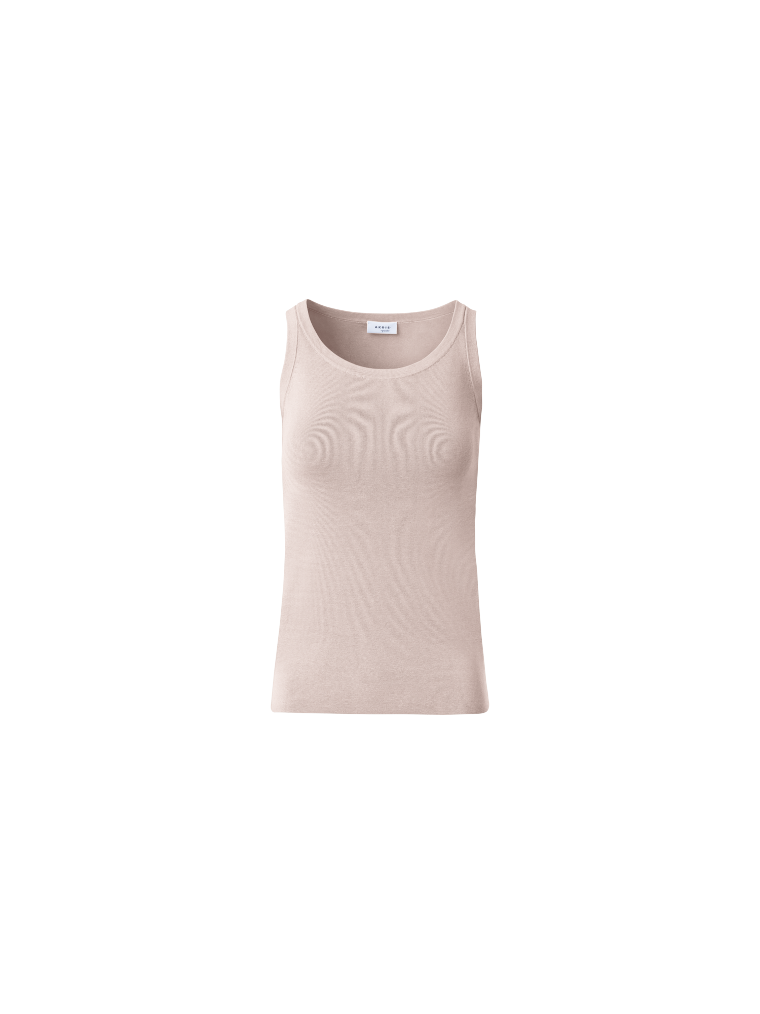 Designer Sleeveless Cotton Crew Neck Top - neutral - beige