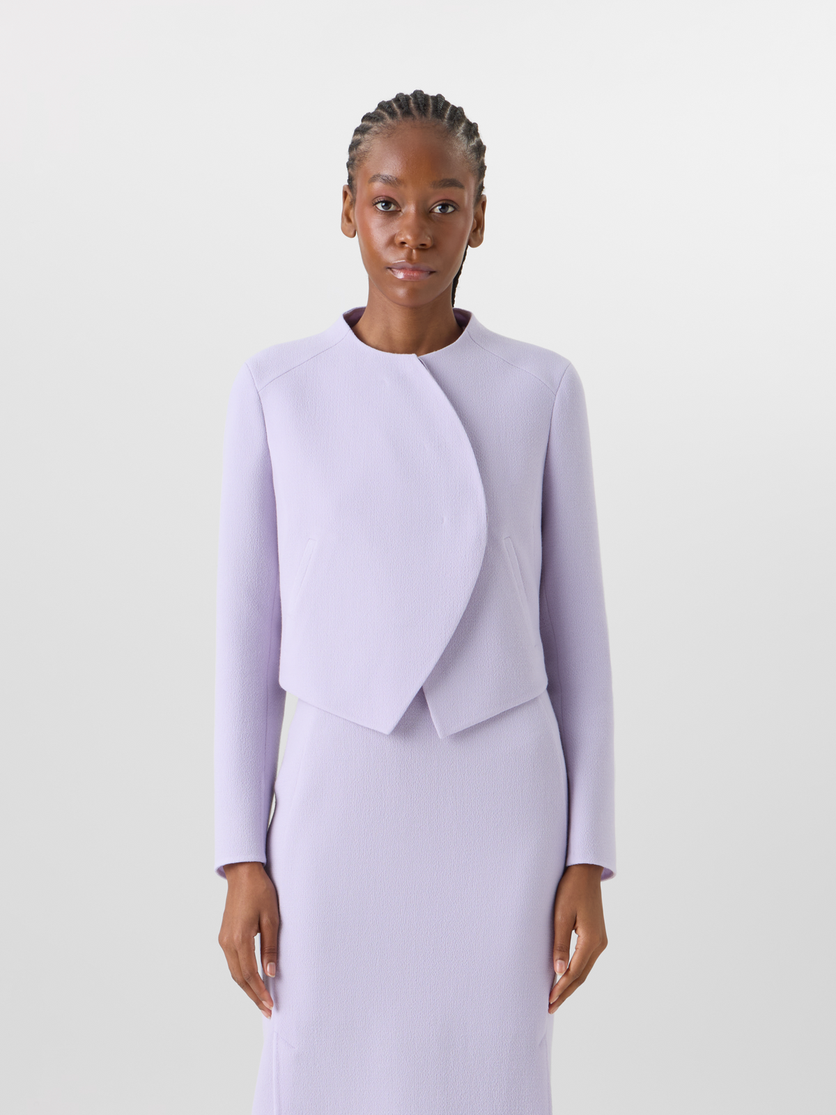 Designer Hynora Jacket in Wool-Crêpe Double-Face - pastel #editorial
