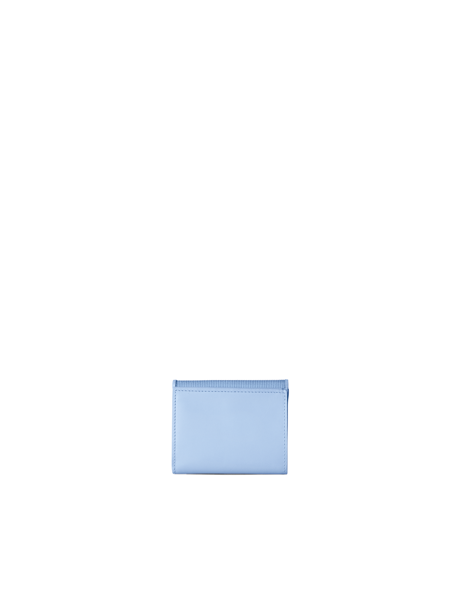 Designer Compact Wallet in Horsehair and Leather - blue