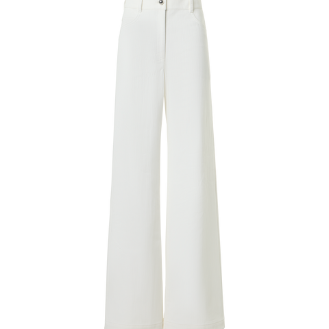 Cooper Wide Leg Stretch Cotton Denim Pants