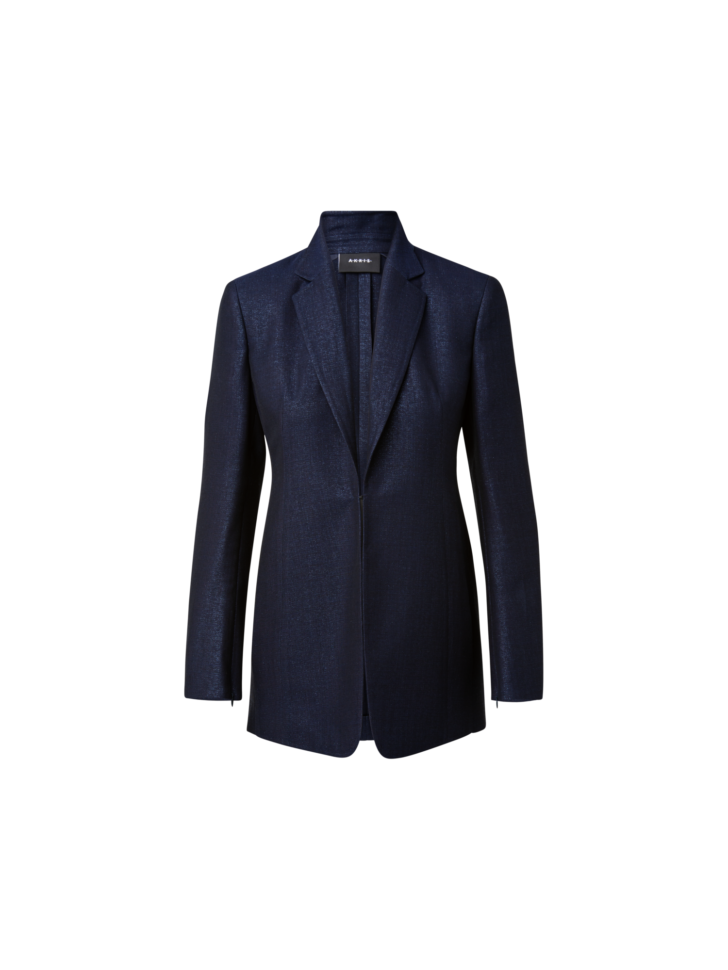 Designer Long Jacket in Wool Lurex