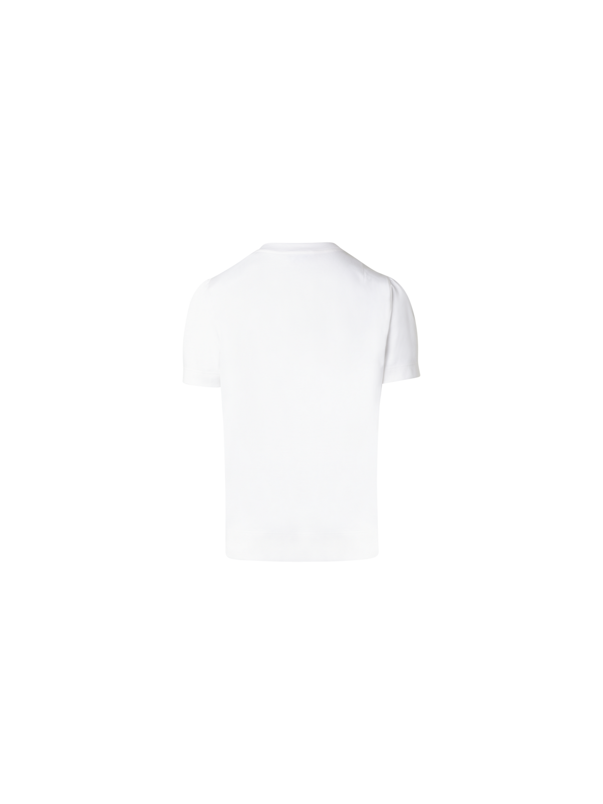 Designer Puff Sleeves T-Shirt in Cotton Jersey - ecru - white