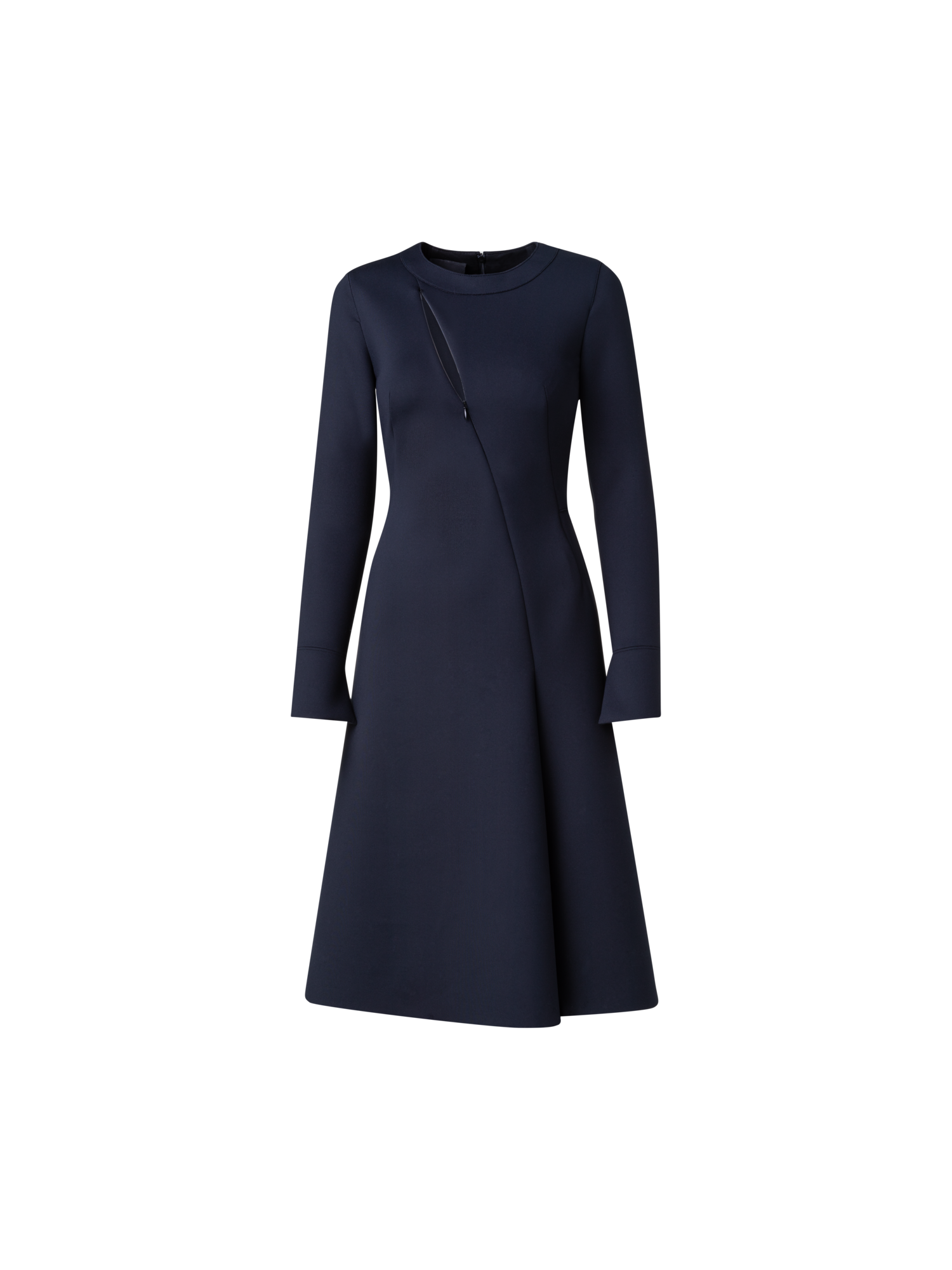 Designer Techno Neoprene Dress - black