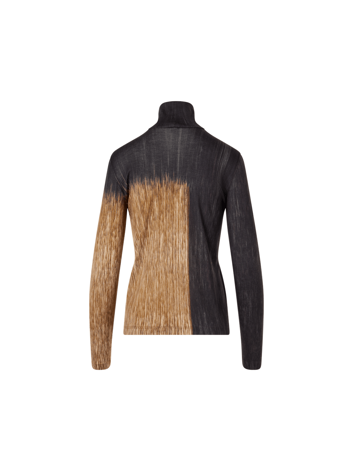 Designer Cashmere Silk Shirt in Oro Lienzo Print - multicolor - black - brown
