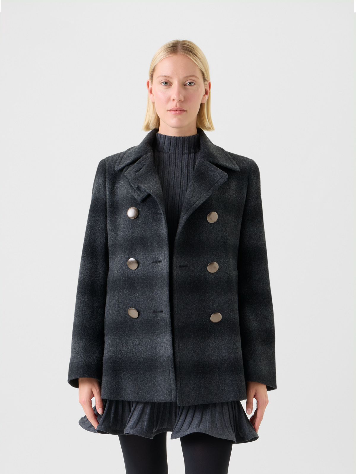 Designer Blurred Check Peacoat - neutral - grey - multicolor #editorial