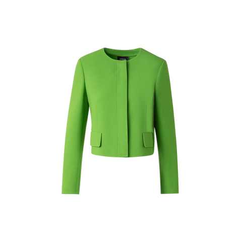 Cropped Jacket in Wool Double-Face