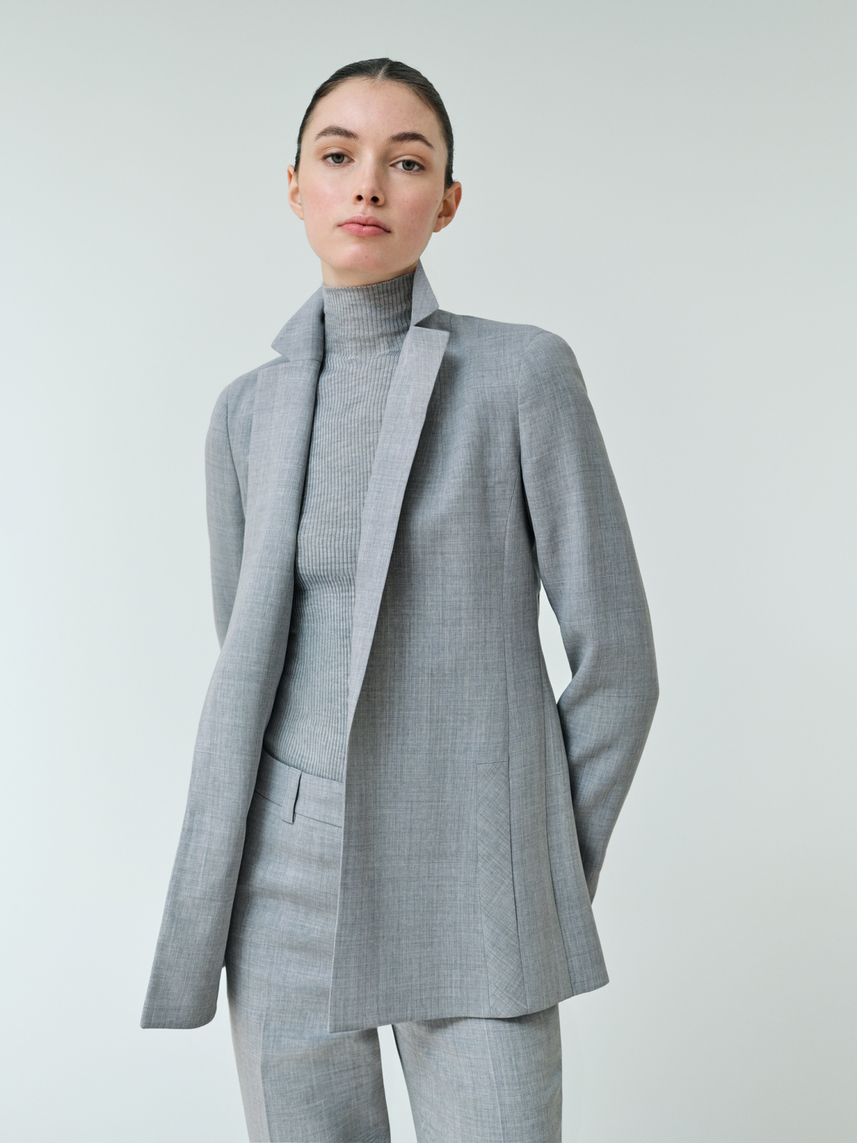 Wool Double-Face Blazer with Elongated Lapel – Akris Inc.