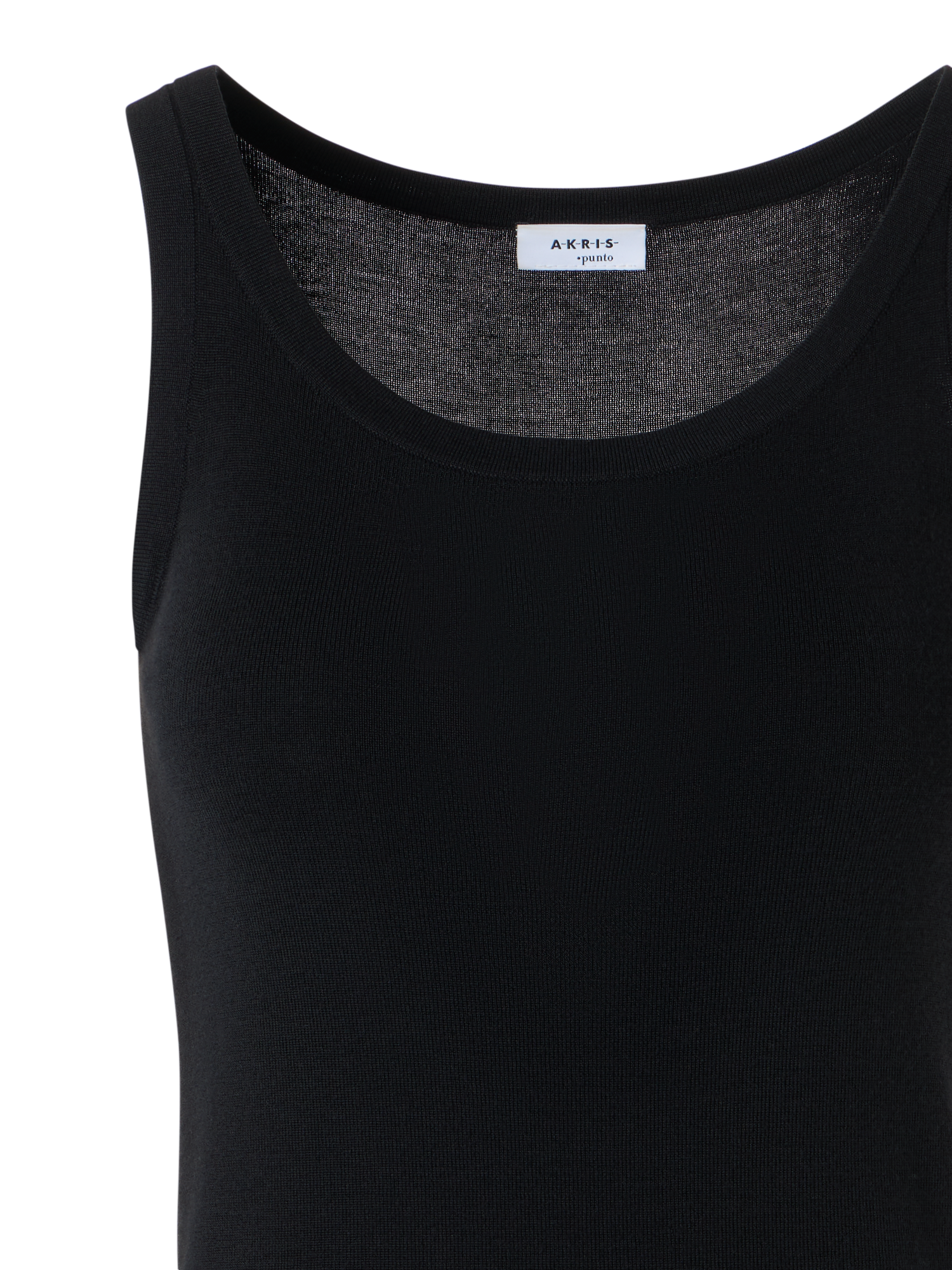 Designer Knitted Tank Top - black