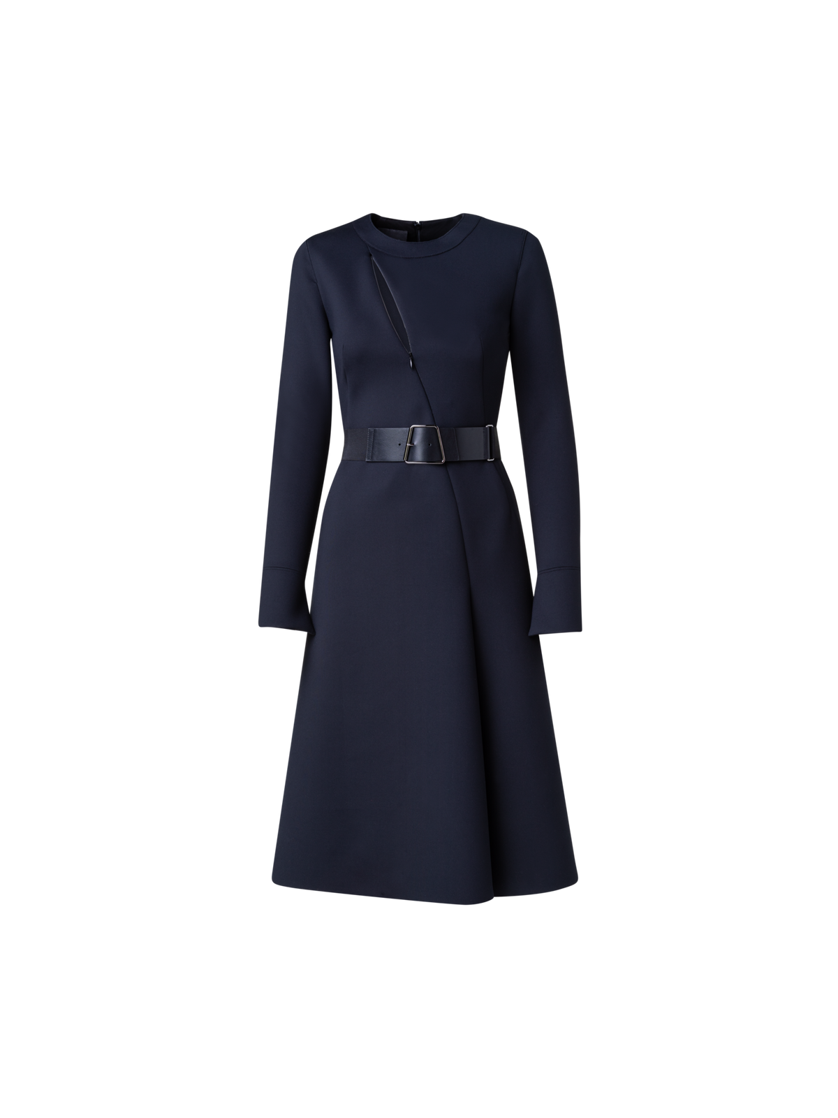 Designer Techno Neoprene Dress - black