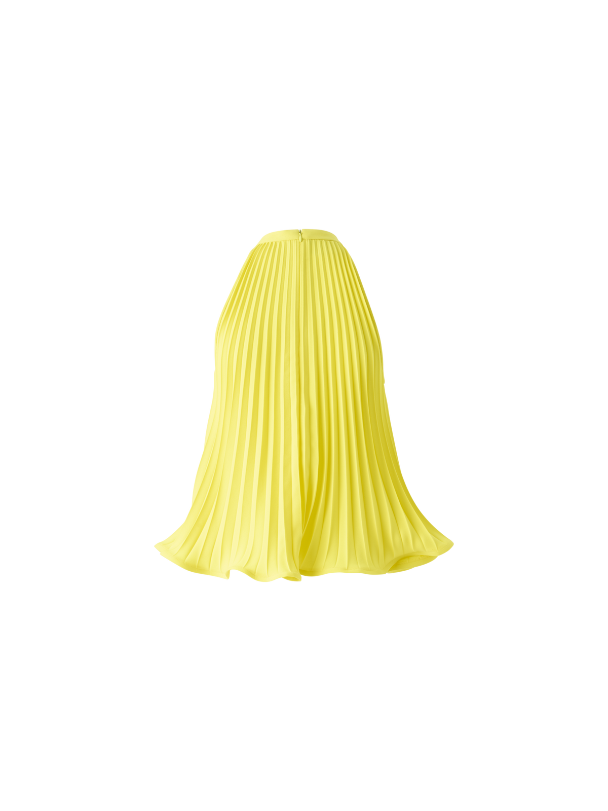 Designer Plissé Crêpe Halter Top - yellow