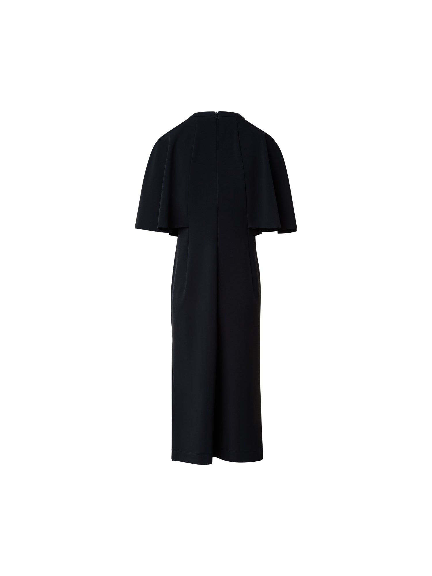 Designer Jersey Kimono Sleeves Dress - black