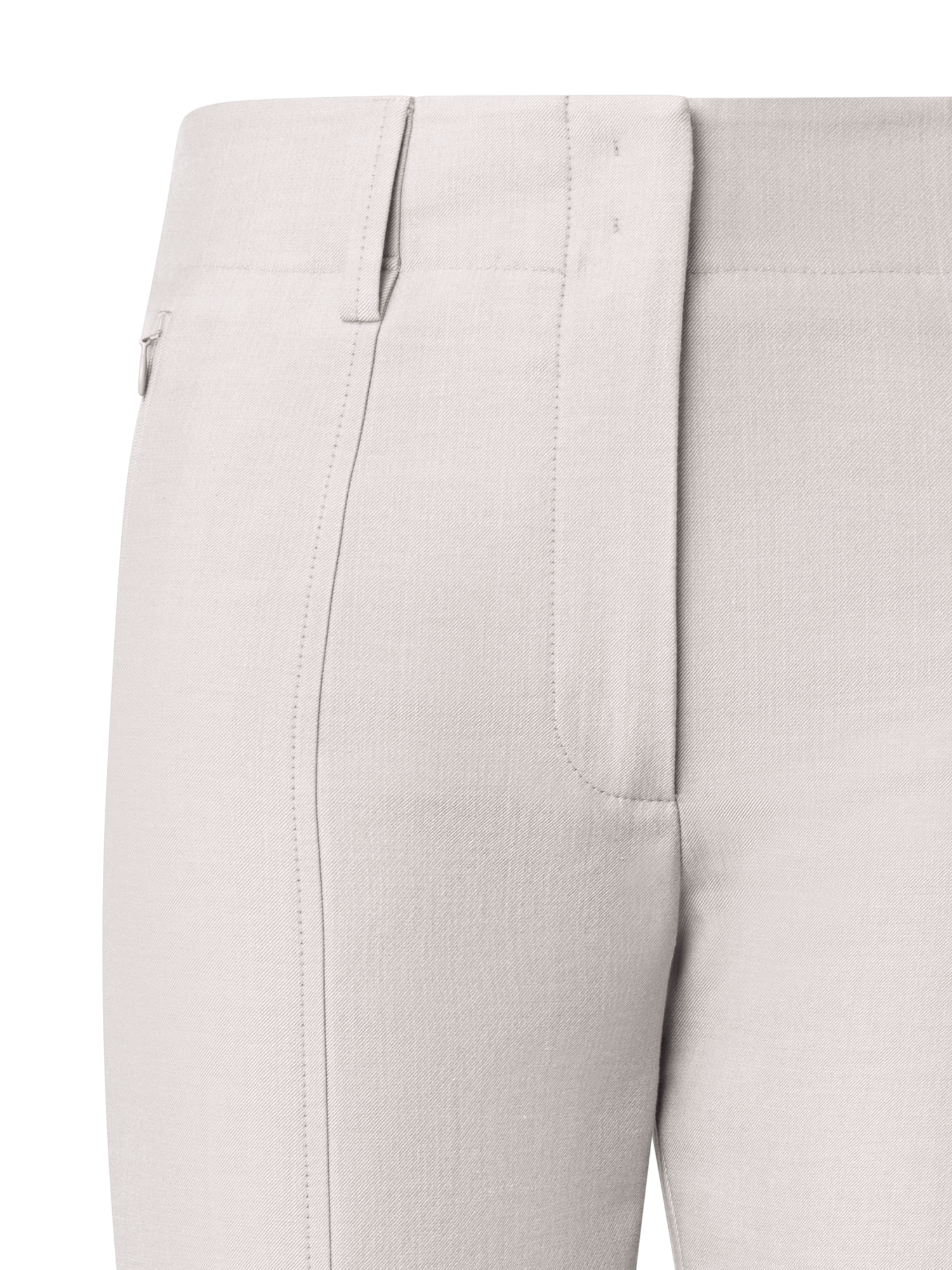 Designer Slim Cotton Silk Double-Face Pants - neutral - beige - grey