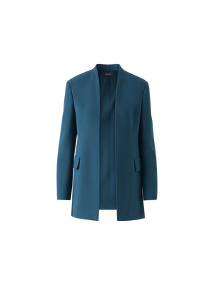 Designer Alvar Cardigan Style Jacket in Wool Double-Face - green