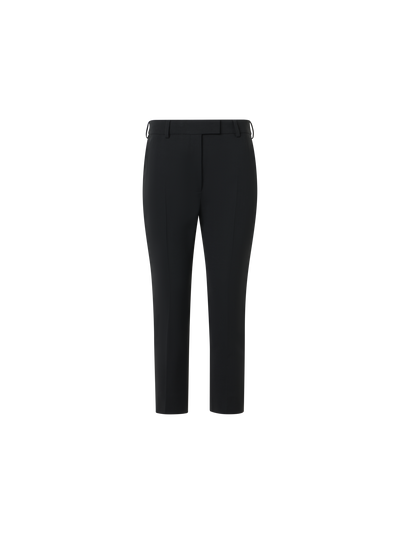 Designer Flavi Slim Capri Pants in Wool Double-Face - black