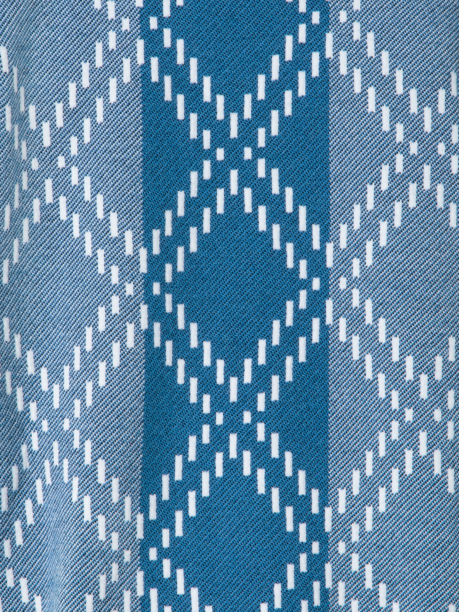 Designer Merino Cardigan with Diamond Jacquard - blue - multicolor