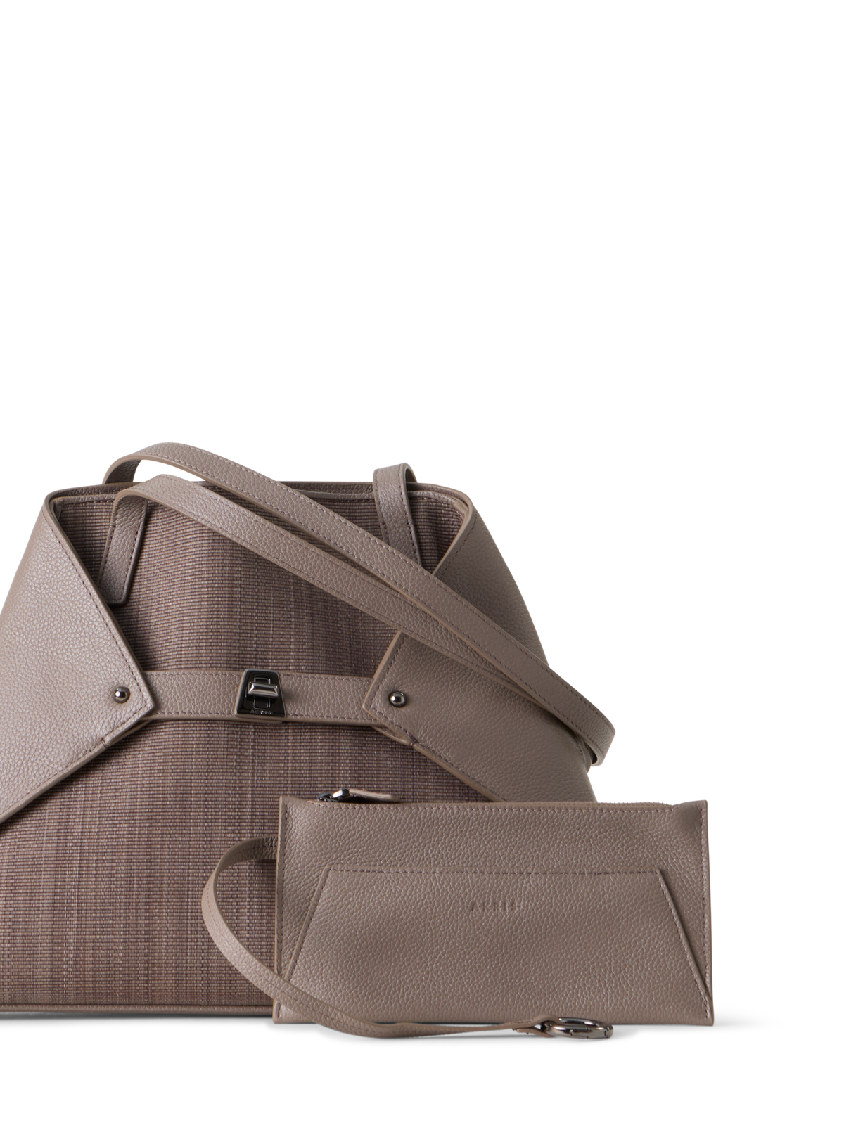 Designer Ai Small Shoulder Tote Bag - brown