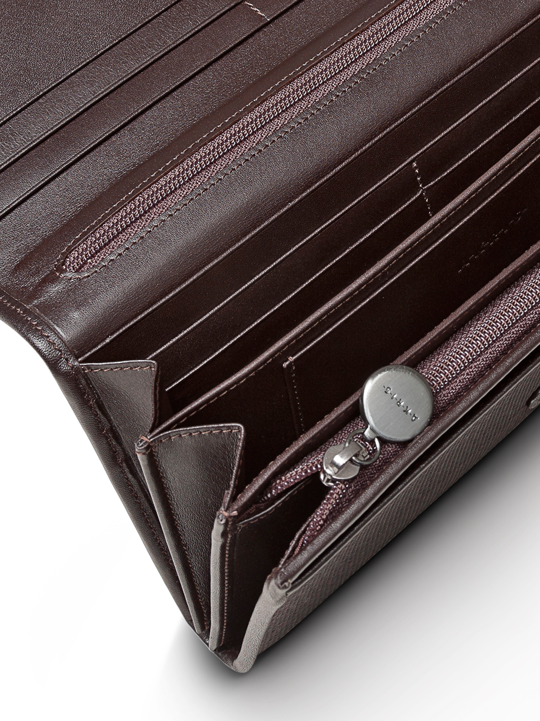 Designer Long Wallet in Horsehair - purple