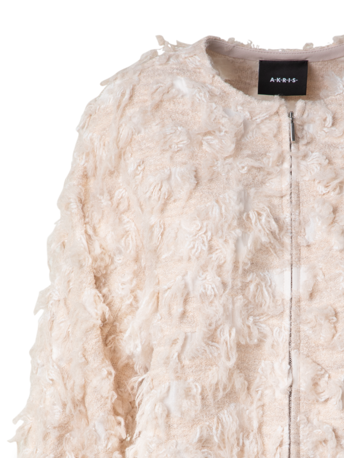 Designer Short Jacket in 3D Jacquard - neutral - beige