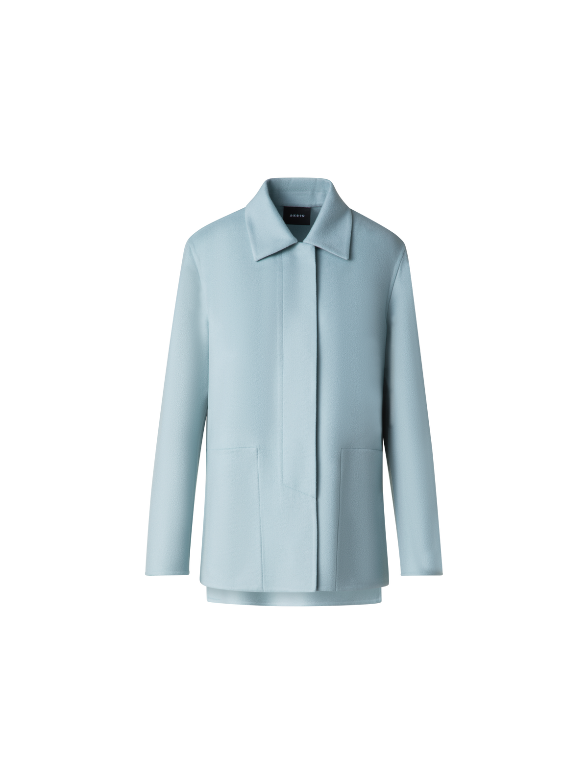 Designer Shirt Jacket in Cashmere Double-Face - pastel - blue
