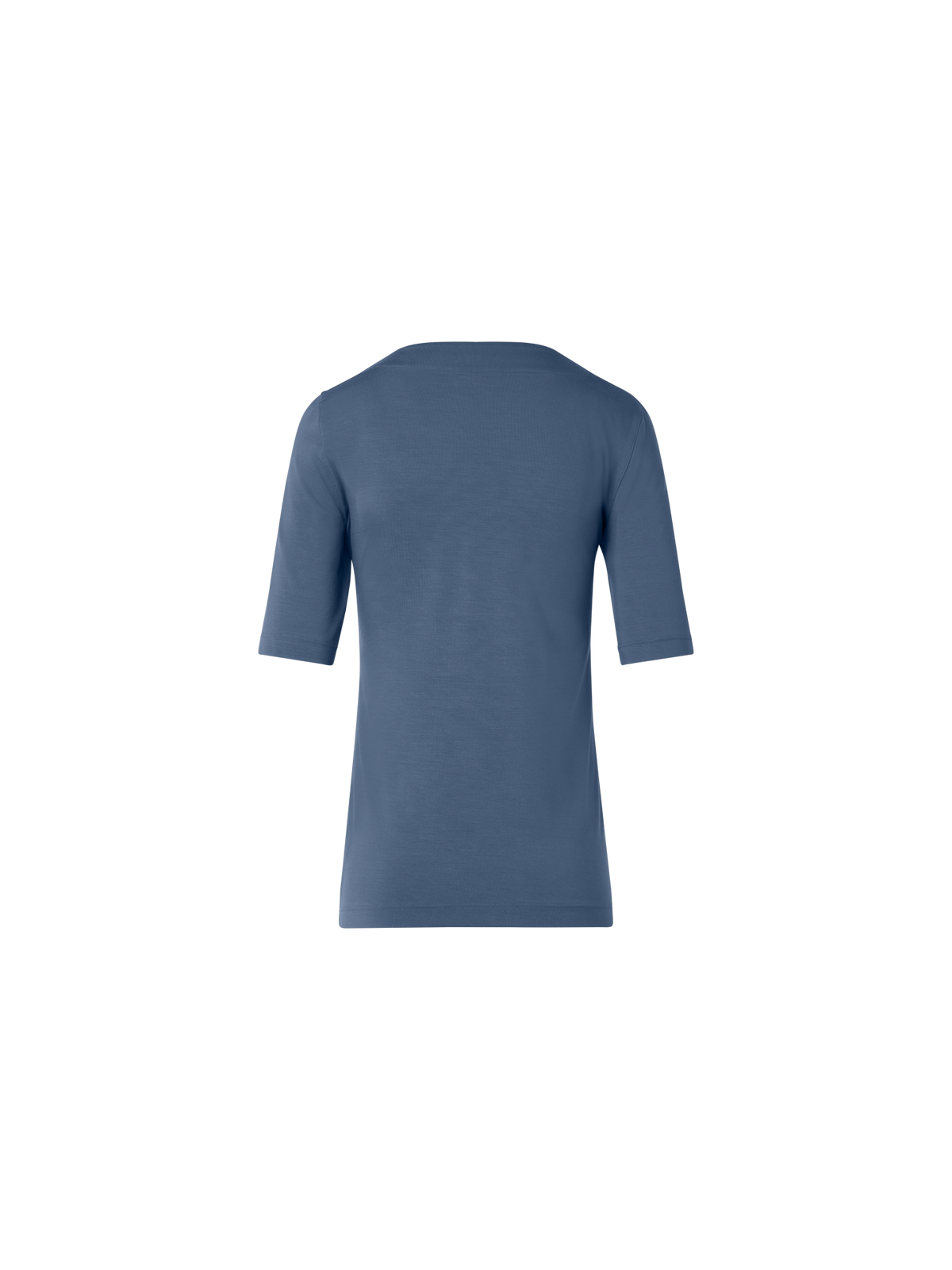 Designer Square Neck T-Shirt in Modal - blue