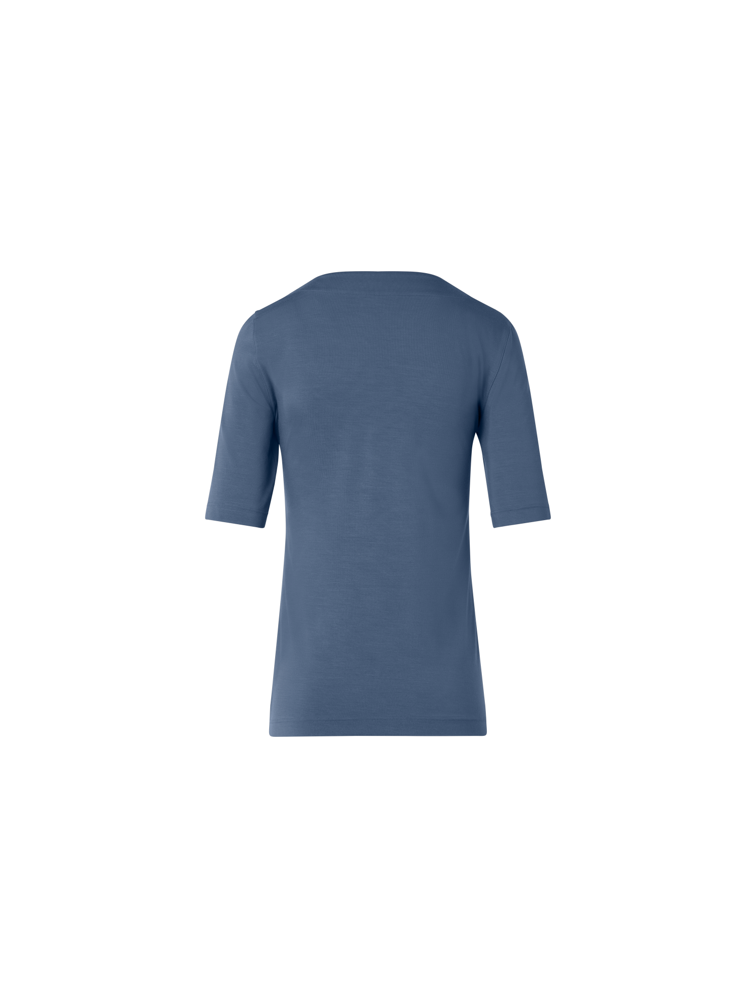 Designer Square Neck T-Shirt in Modal - blue