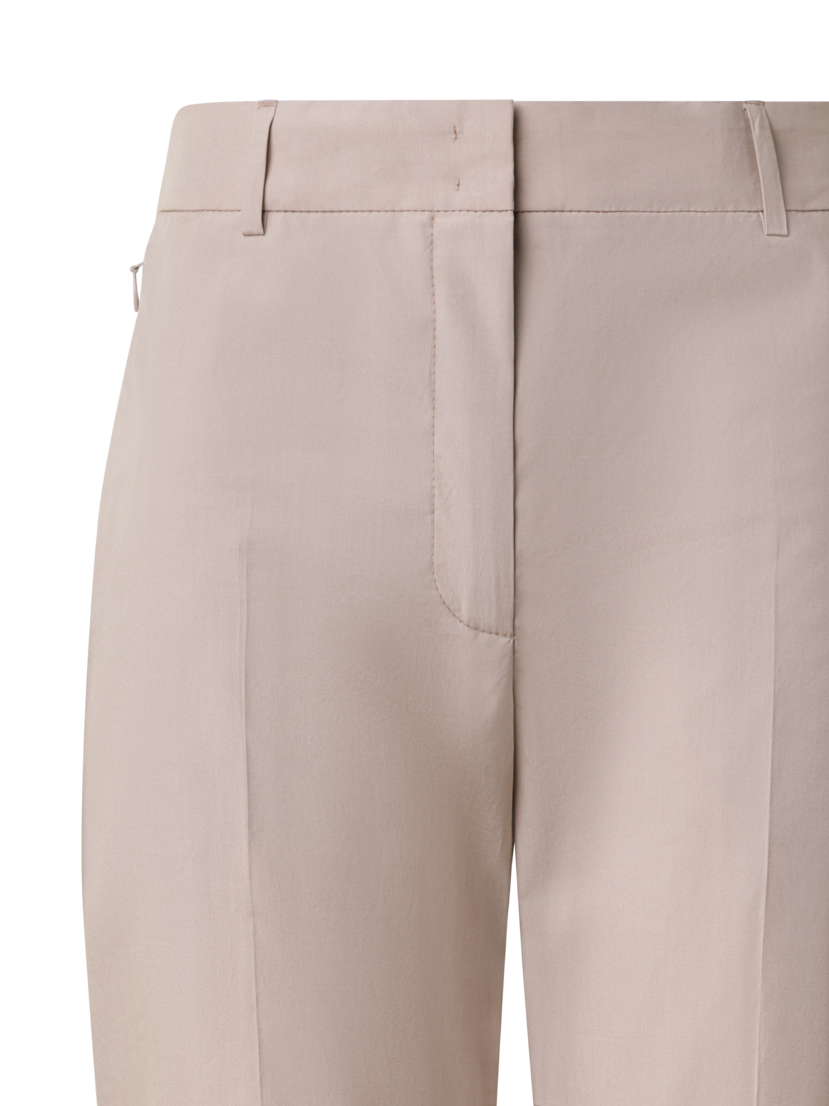 Designer Slight Bootcut Cotton Poplin Pants - beige