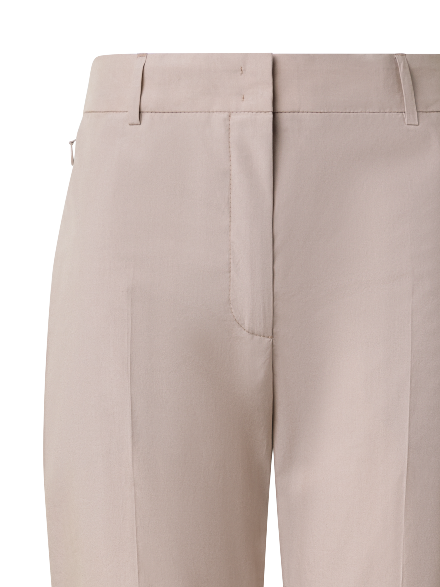 Designer Slight Bootcut Cotton Poplin Pants - beige