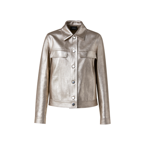 Pearlized Nappa Leather Jacket