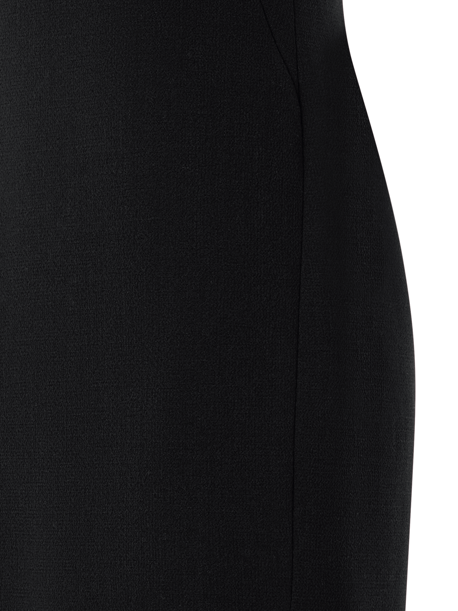 Designer Sheath Dress in Wool Crêpe Double-Face - black