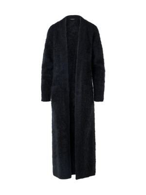 Designer Cloud Cashmere Maxi Knit Coat - grey