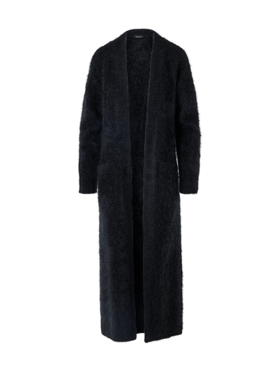 Designer Cloud Cashmere Maxi Knit Coat - grey