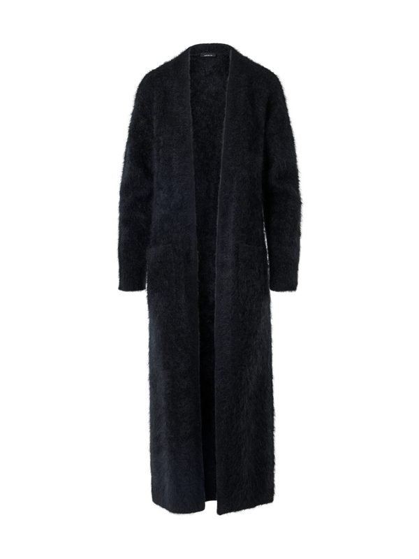 Designer Cloud Cashmere Maxi Knit Coat - grey