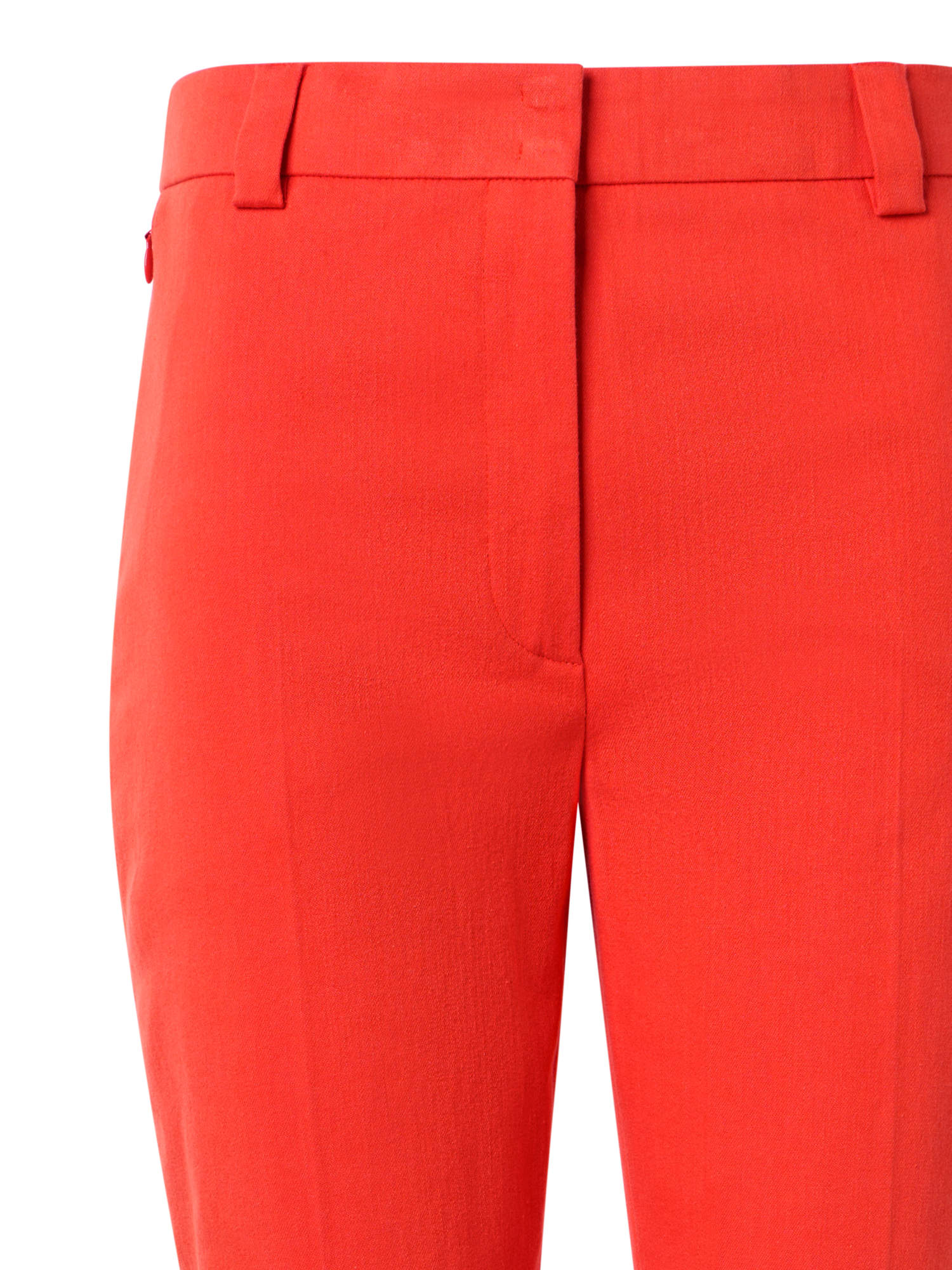Designer Maxima Tapered Cotton Denim Pants - red