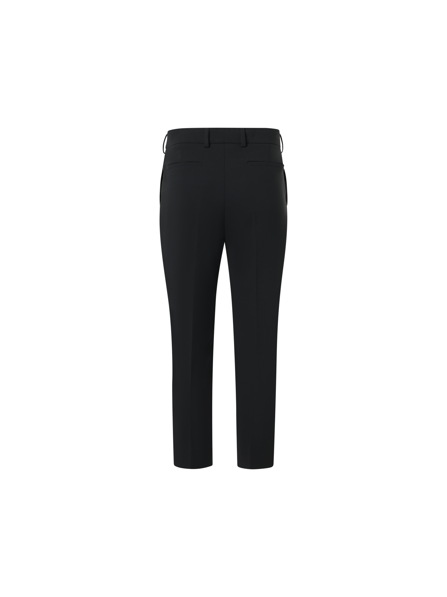 Designer Flavi Slim Capri Pants in Wool Double-Face - black