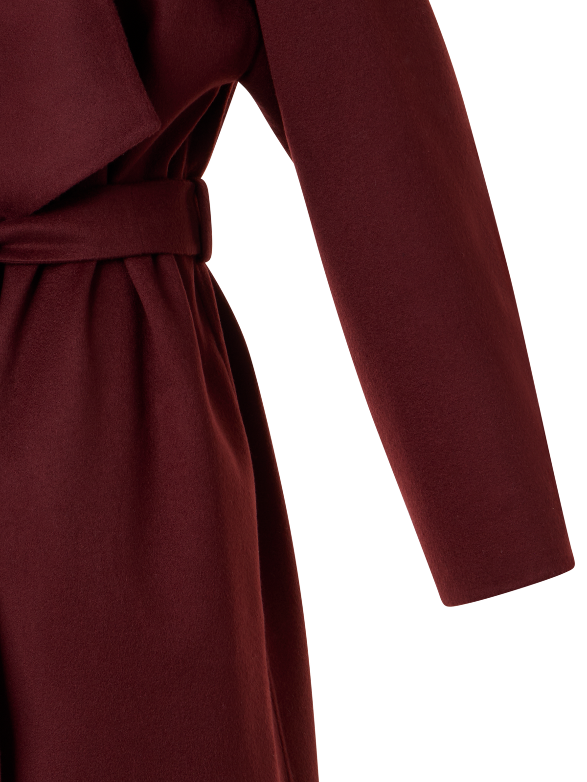 Designer Cashmere Double-Face Wrap Coat - red