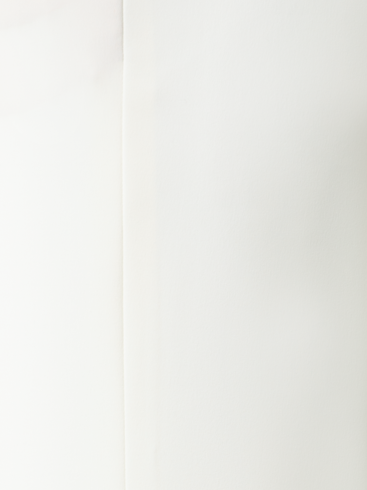 Designer Straight Laser Cut Pants with Elastic Waist - neutral - ecru - white