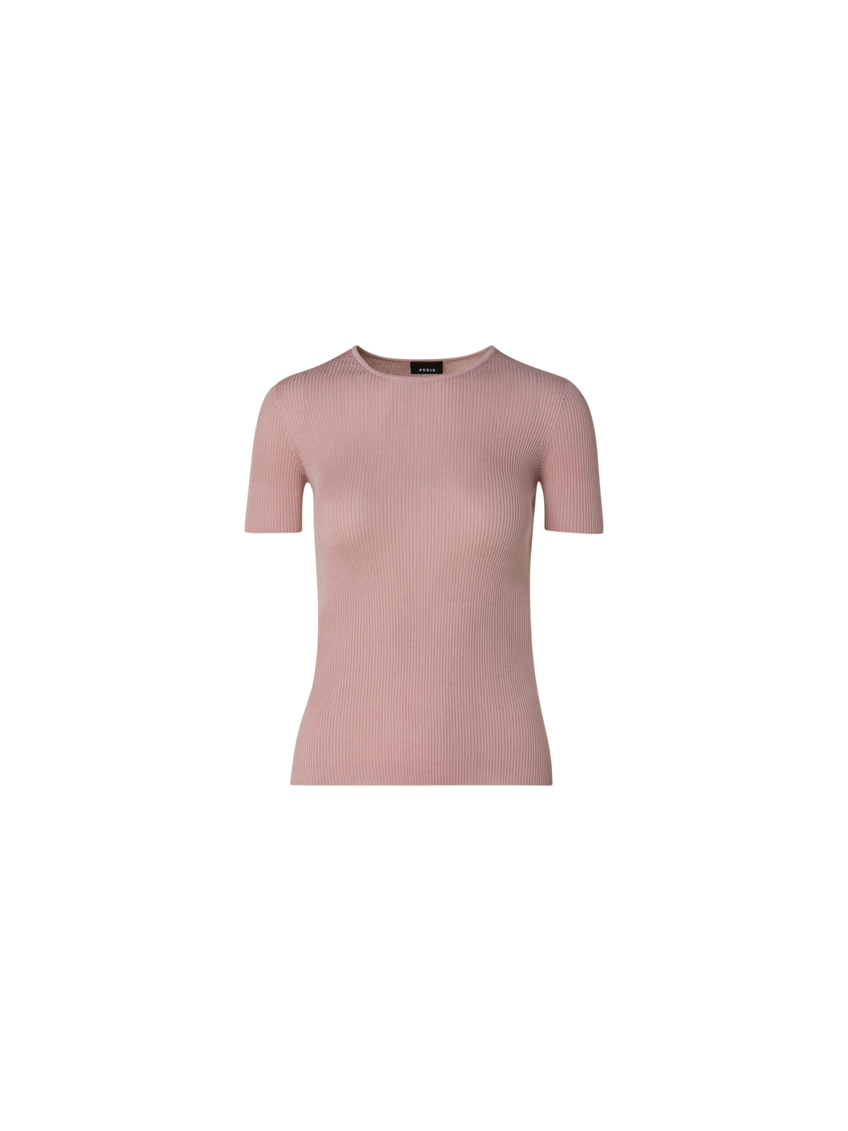 Designer Silk Cotton Rib Short Sleeve Pullover