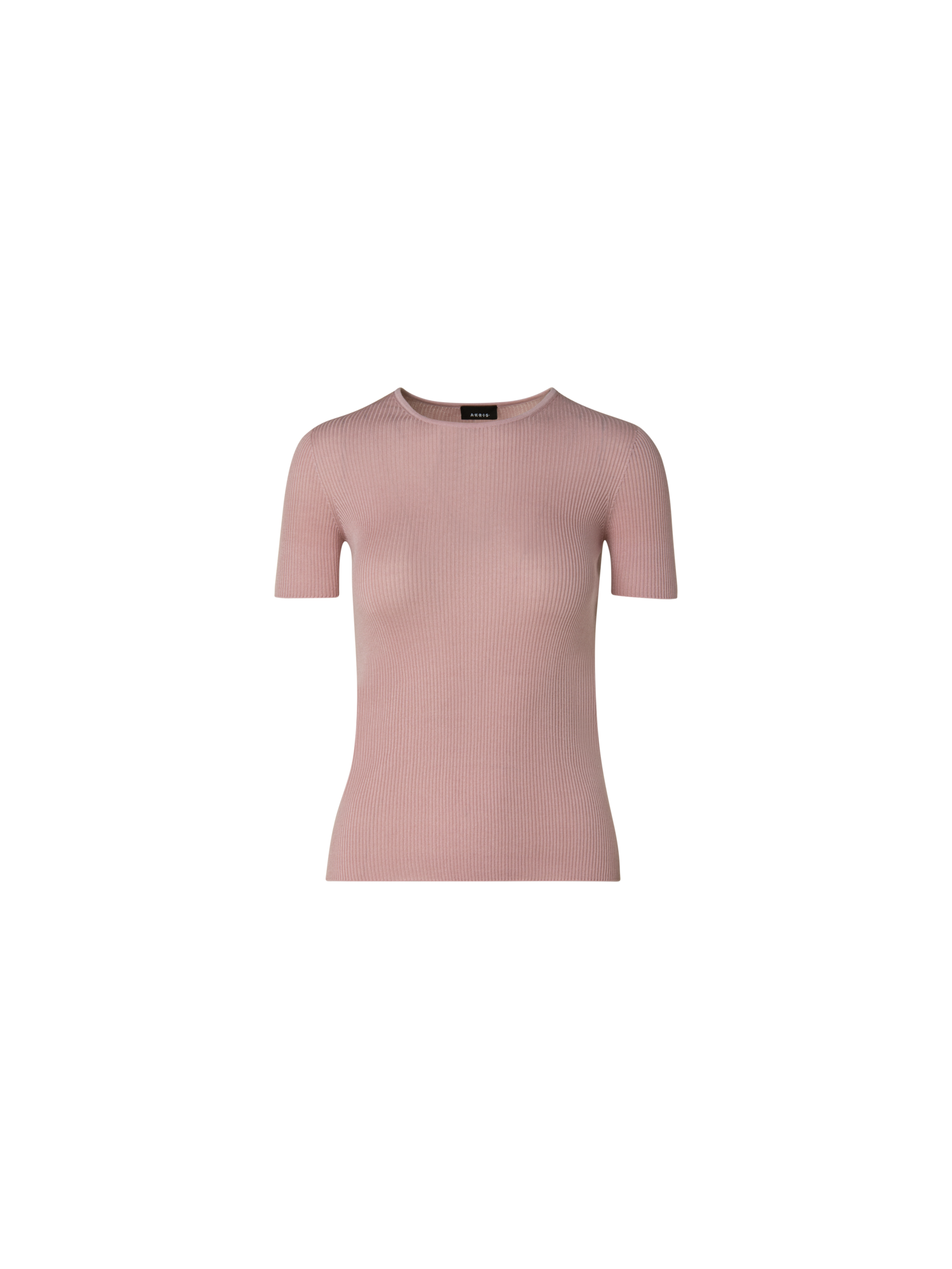 Designer Silk Cotton Rib Short Sleeve Pullover