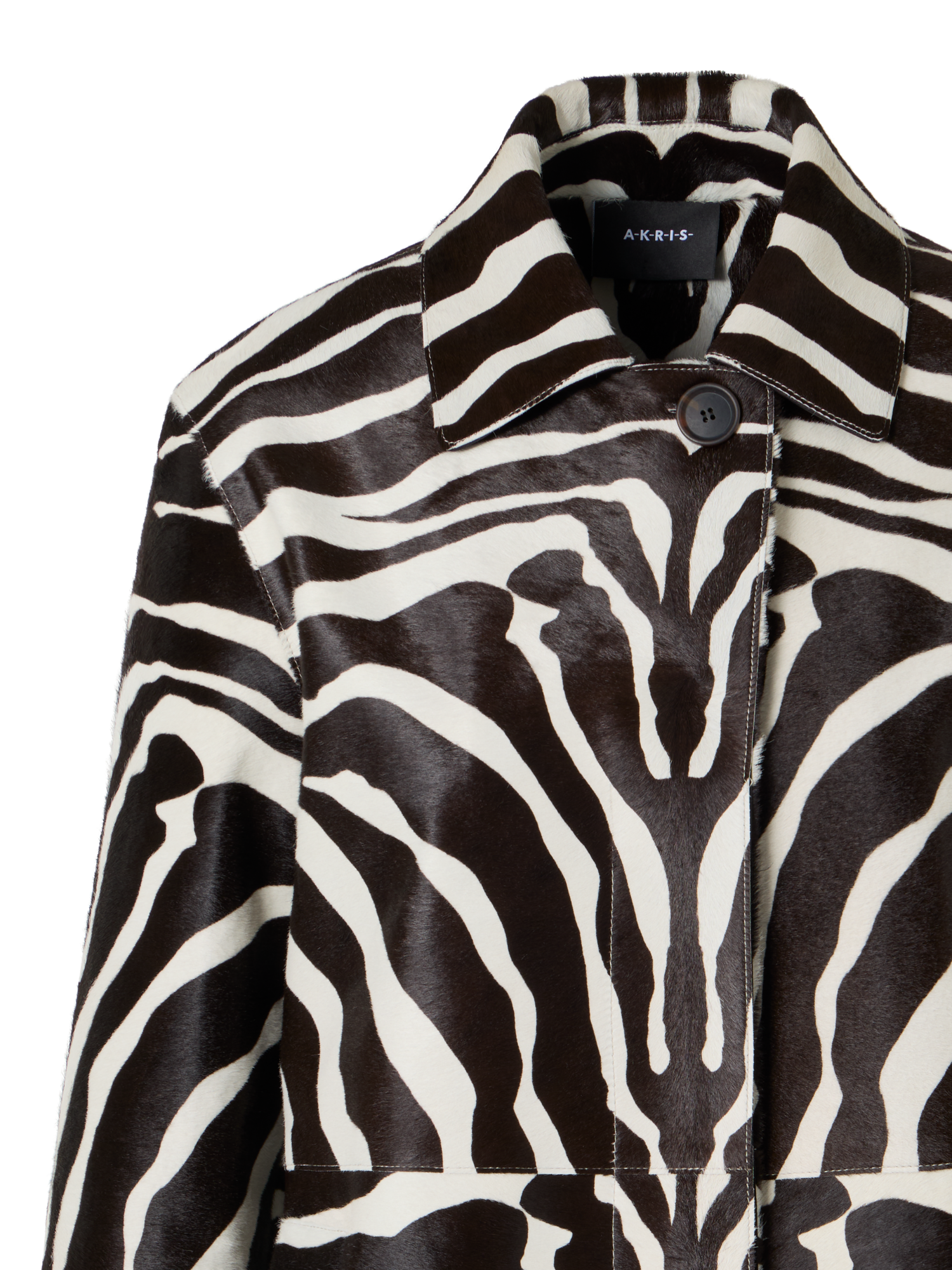 Designer Laron Short Coat in Calfskin - multicolor