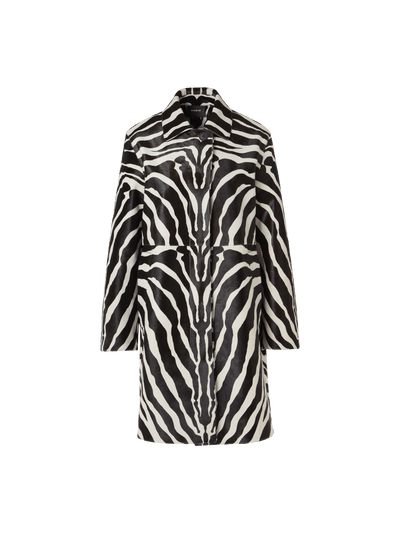 Designer Laron Short Coat in Calfskin - multicolor