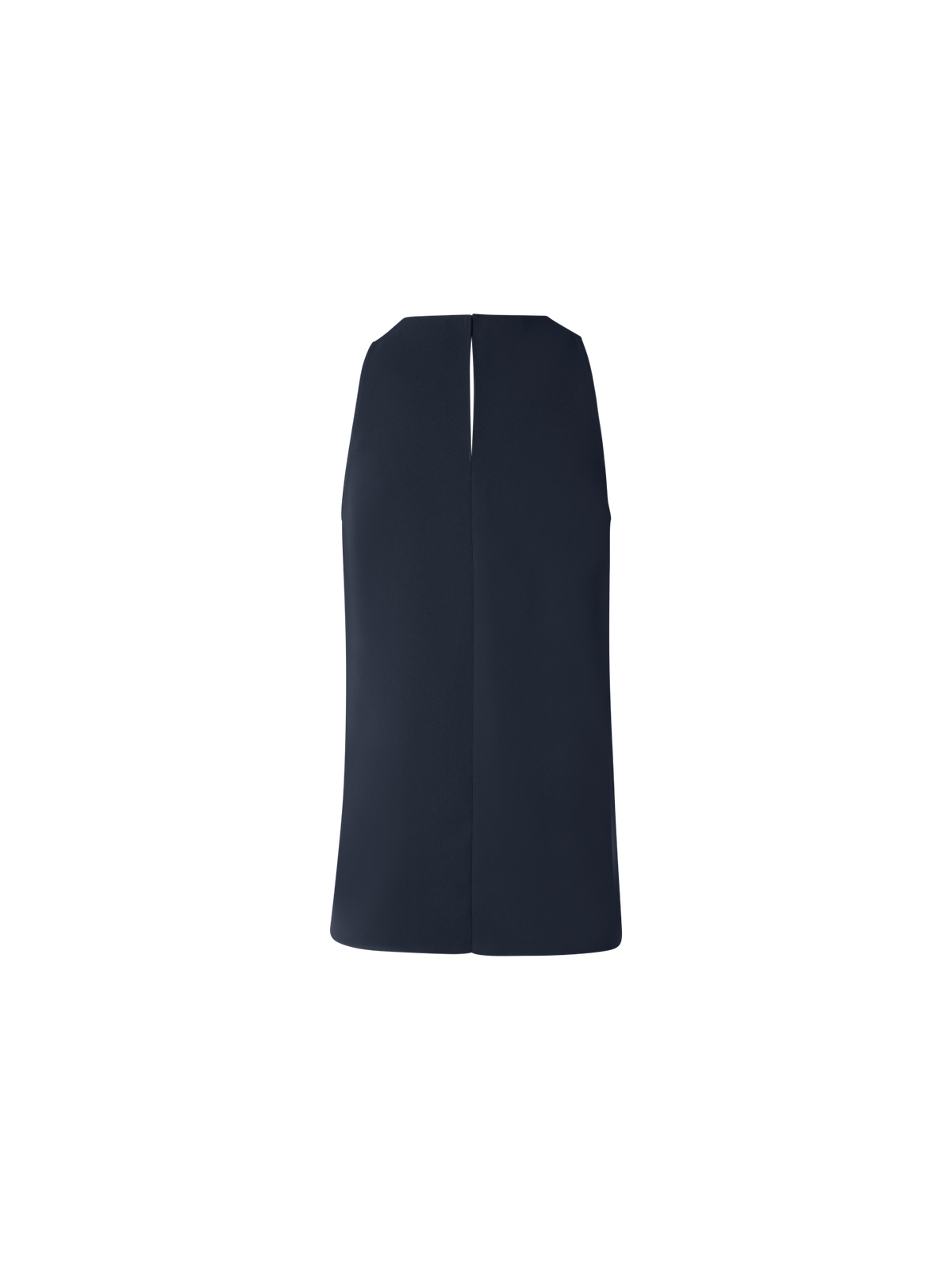 Designer Sleeveless Laser Cut Blouse - navy - blue