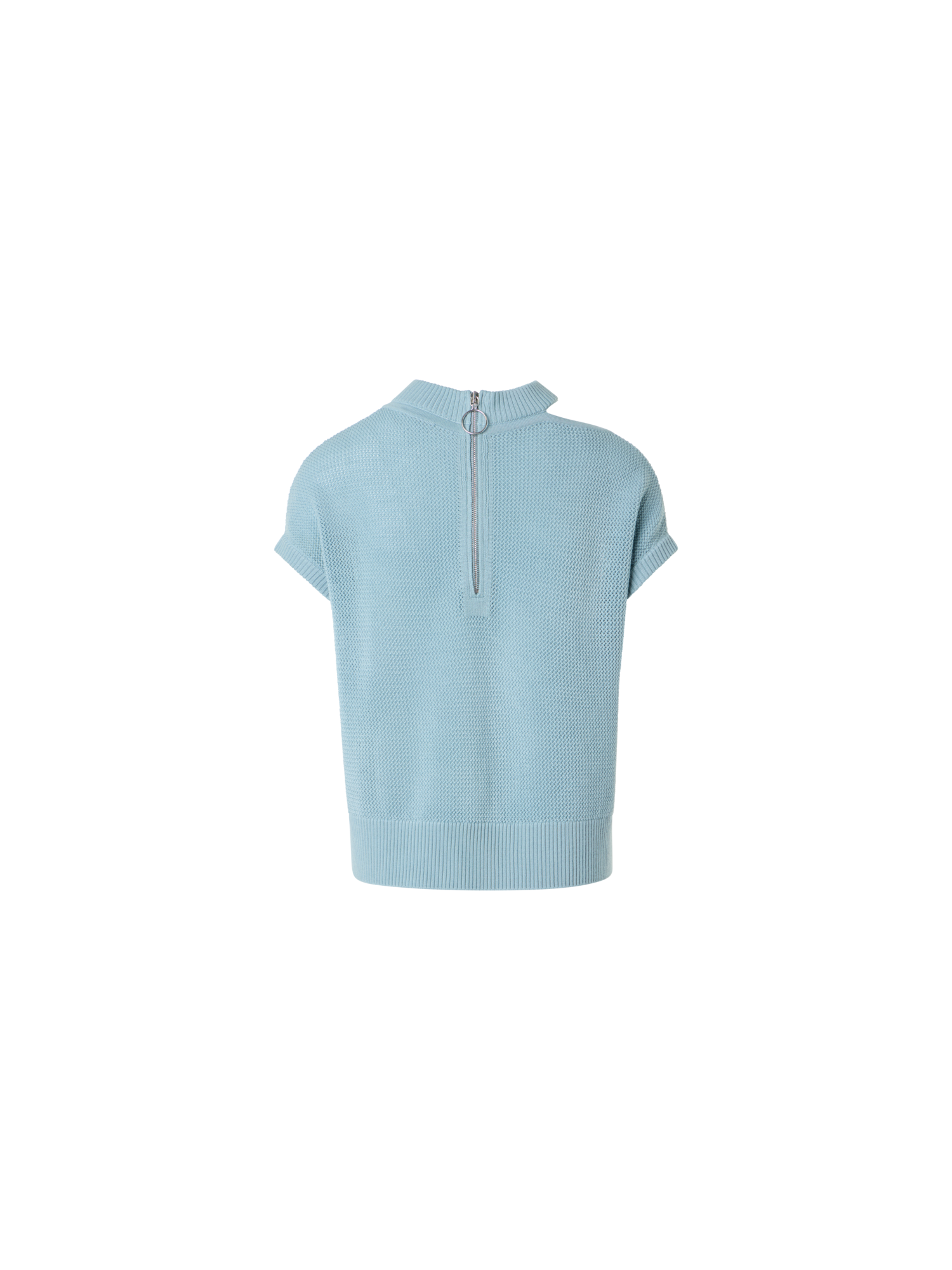 Designer Lightweight Merino Mesh Pullover - blue