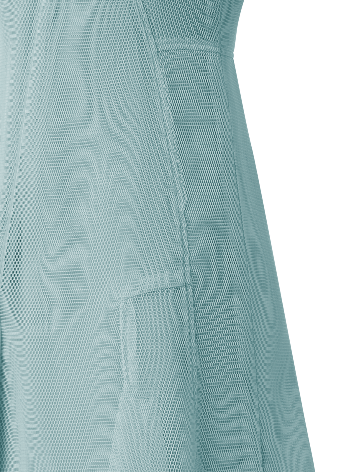 Designer Asymmetrical Techno Grid Midi Dress - pastel - blue