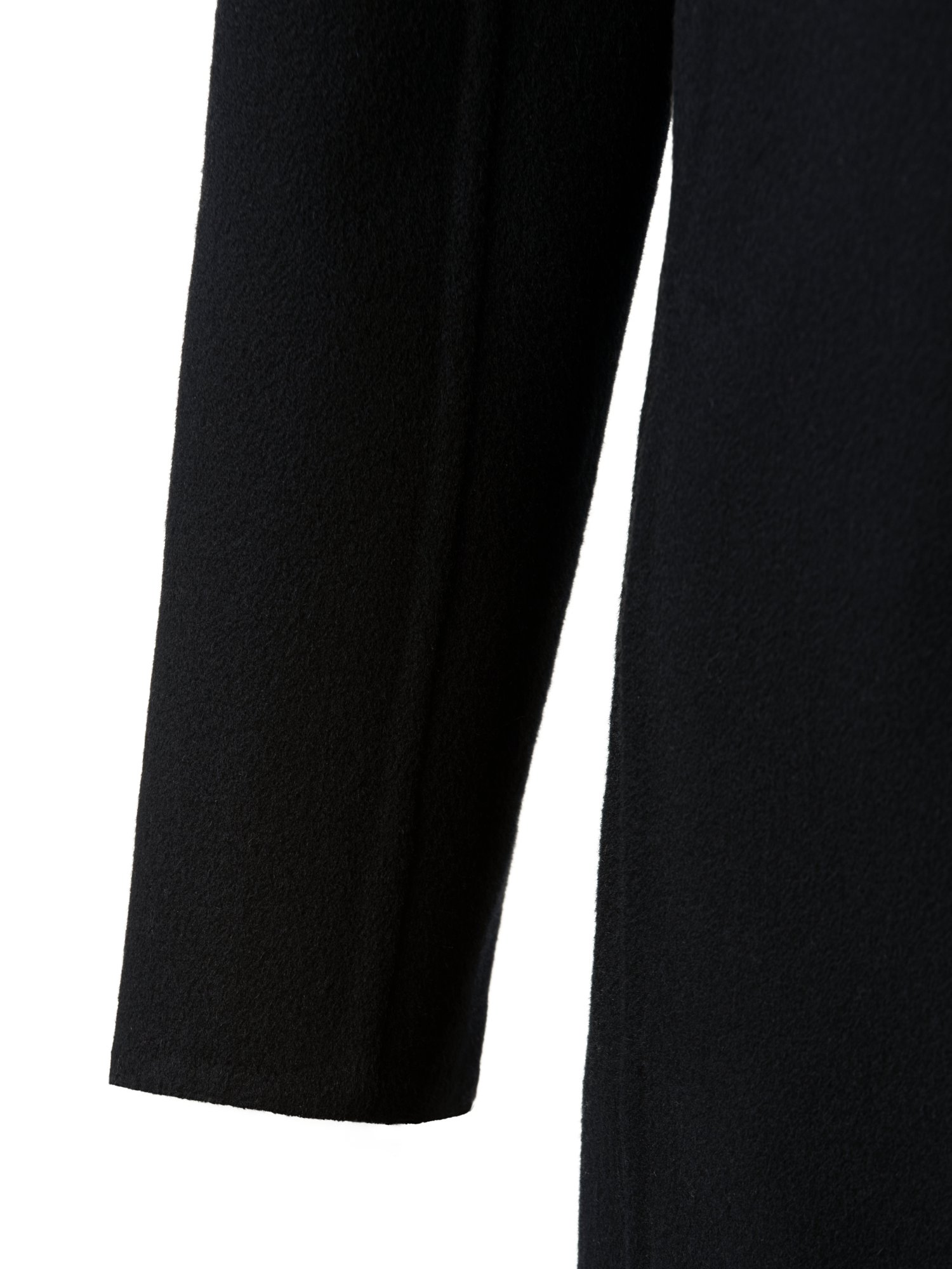 Designer Lightweight Double-Face Cashmere Coat - black