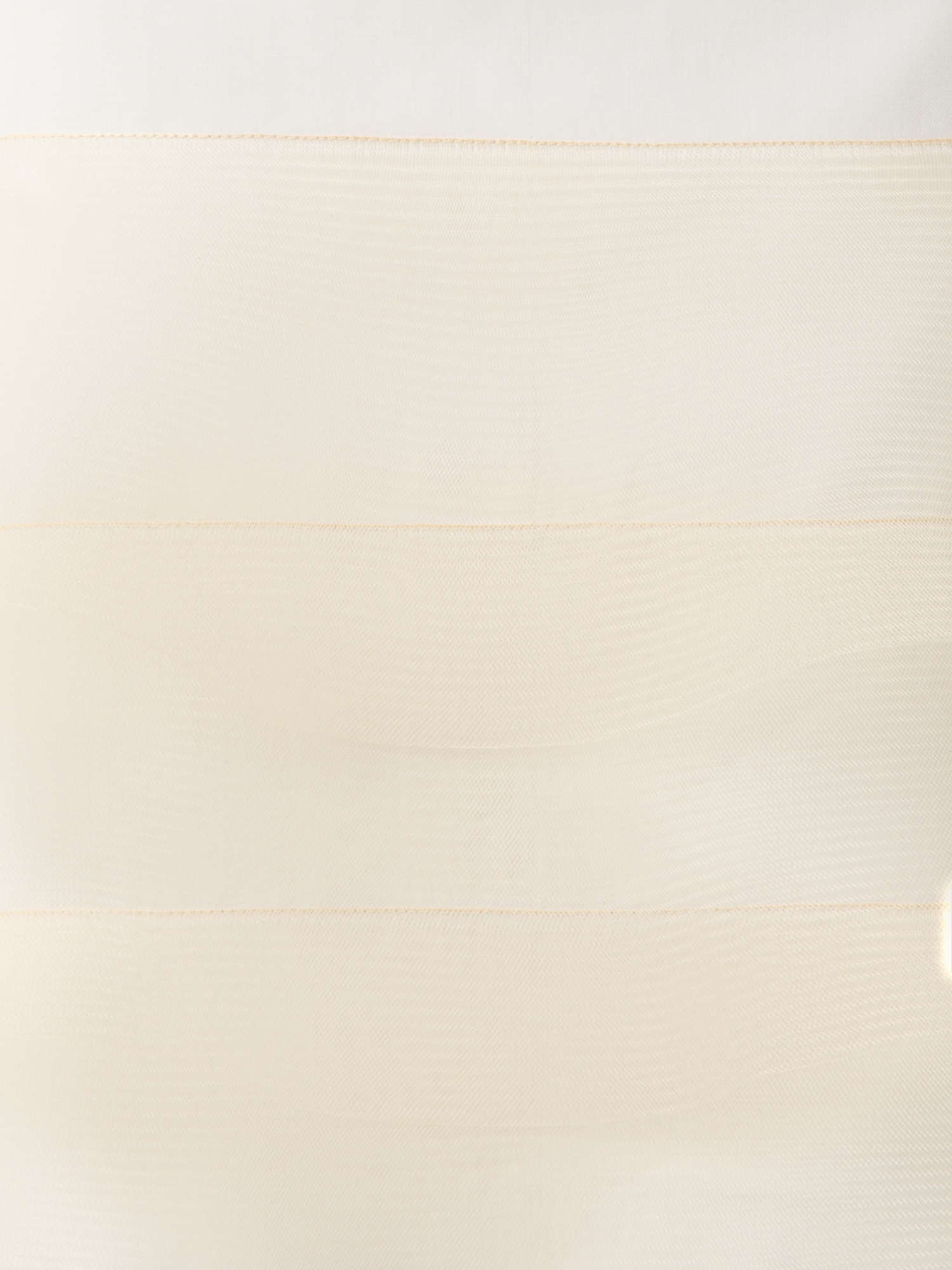 Designer Short Pencil Skirt with Tulle Waves - neutral - ecru - white